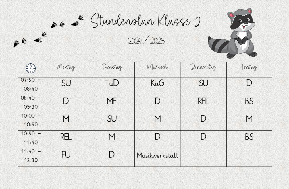 Stundenplan 2